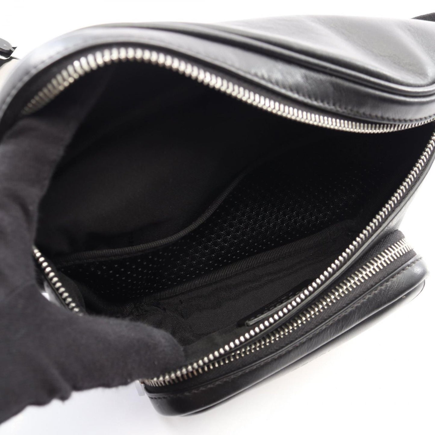 Fendi Waist Bag Bugs Mon Star Eye Black Yellow Leather — view 3