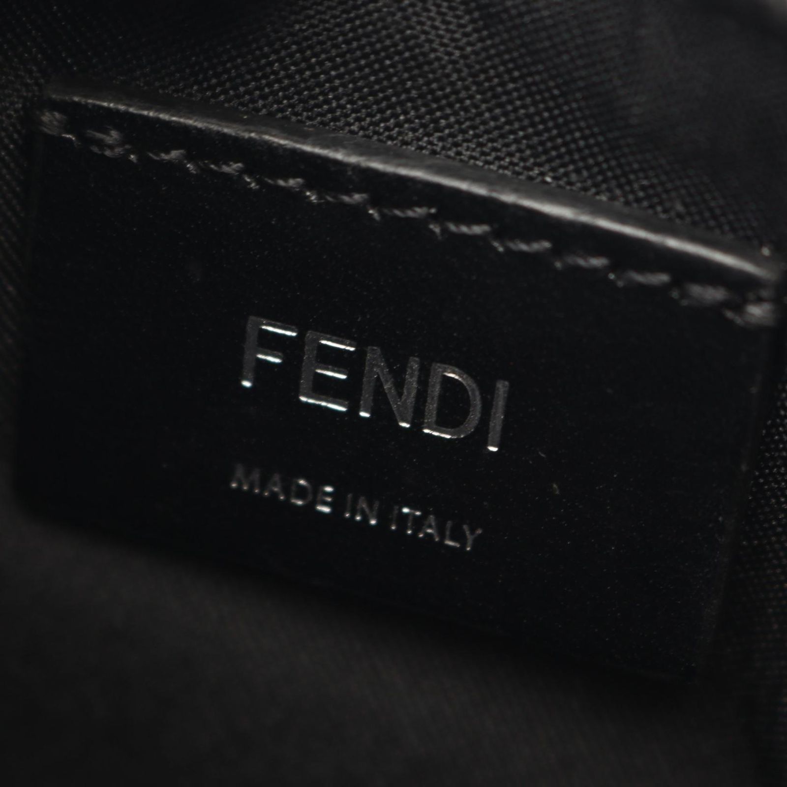 Fendi Waist Bag Bugs Mon Star Eye Black Yellow Leather — view 4