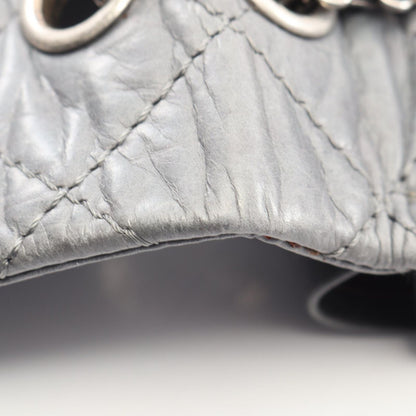 Chanel Shoulder Bag 2.55 Quilted Maxi Double Flap Blue Gray Calf Chain — view 8