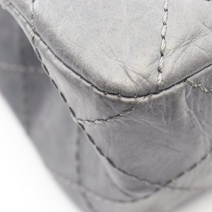 Chanel Shoulder Bag 2.55 Quilted Maxi Double Flap Blue Gray Calf Chain — view 7