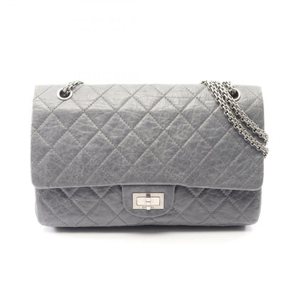 Chanel Shoulder Bag 2.55 Quilted Maxi Double Flap Blue Gray Calf Chain