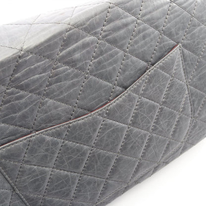 Chanel Shoulder Bag 2.55 Quilted Maxi Double Flap Blue Gray Calf Chain — view 9