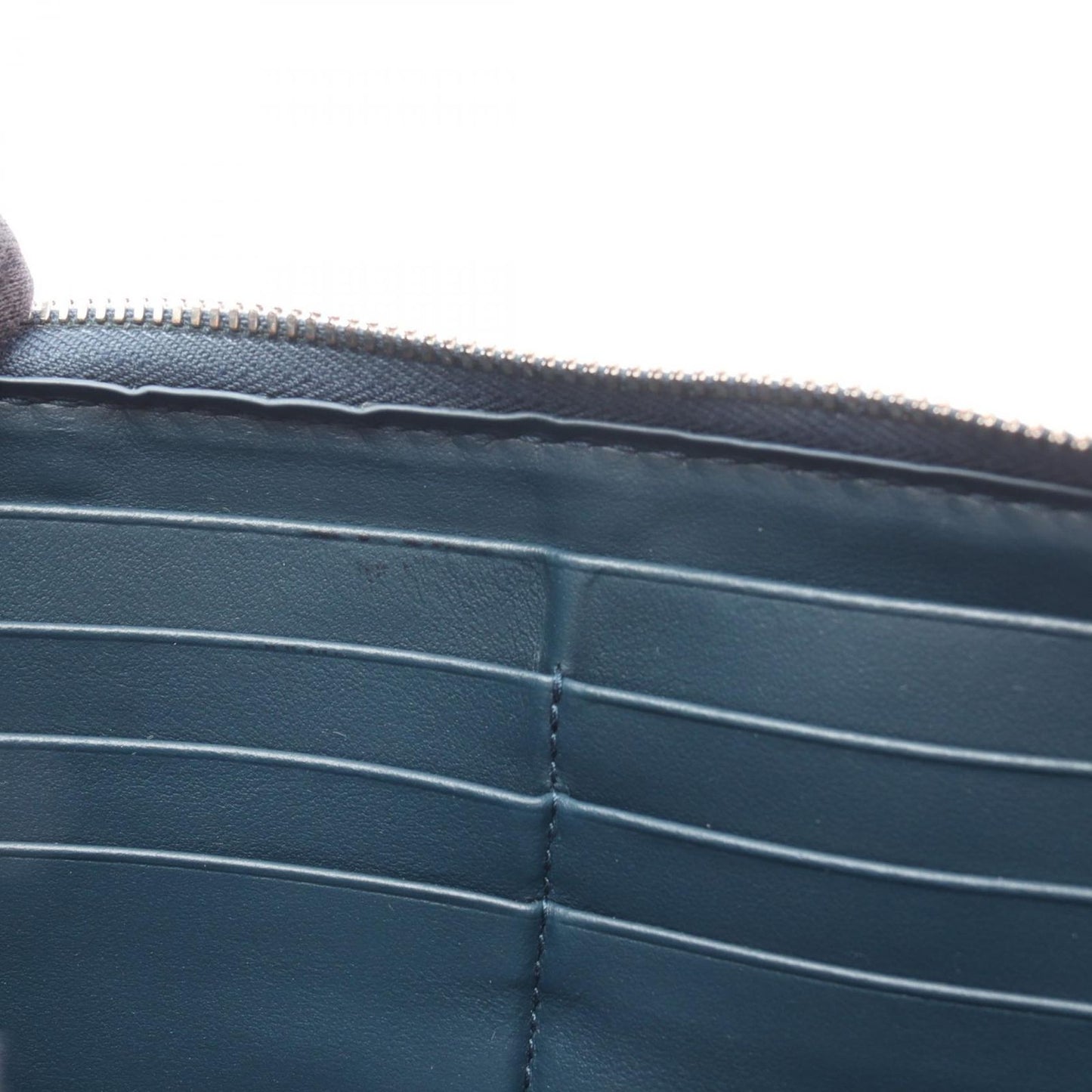 Bottega Veneta Round Wallet Cassette Stitch Maxi Intrecciato Navy Leather — view 7