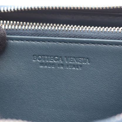 Bottega Veneta Round Wallet Cassette Stitch Maxi Intrecciato Navy Leather — view 4