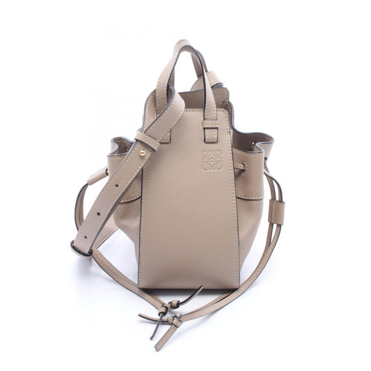 Loewe Handbag Hammock Drawstring Bag Mini 2-Way Gray Leather