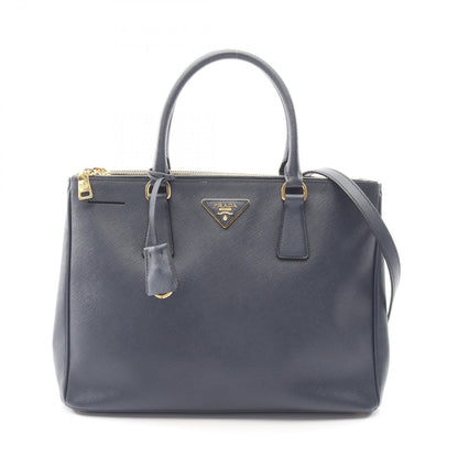 Prada Handbag Saffiano Lux Galleria 2-Way Navy Leather Tote