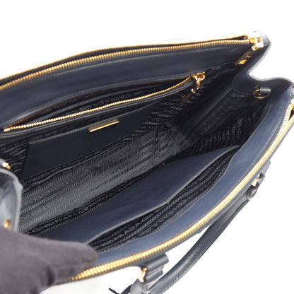 Prada Handbag Saffiano Lux Galleria 2-Way Navy Leather Tote — view 3