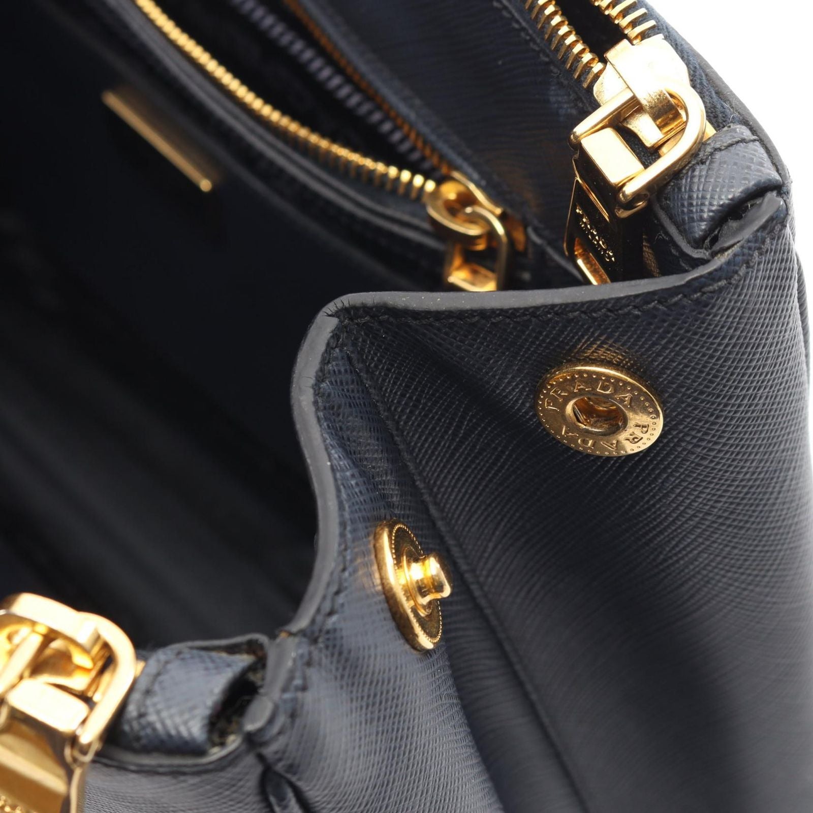 Prada Handbag Saffiano Lux Galleria 2-Way Navy Leather Tote — view 5