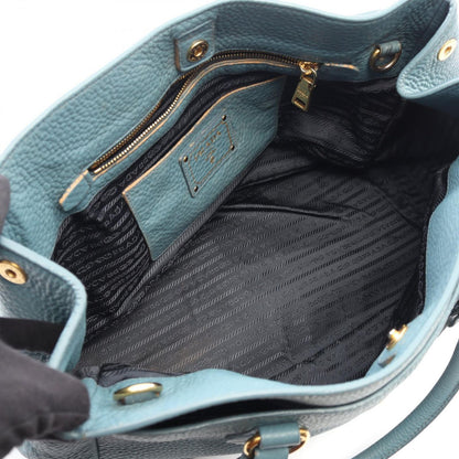 Prada Tote Vitello Daino 2-Way Blue Leather — view 3