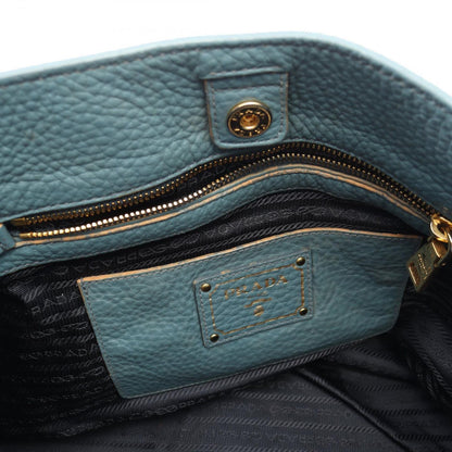 Prada Tote Vitello Daino 2-Way Blue Leather — view 5