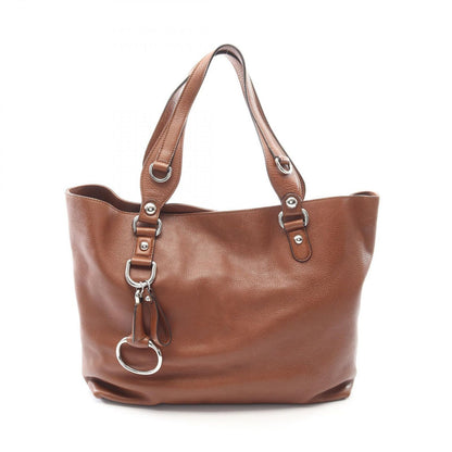 Gucci Tote Icon Bit Brown Leather Horsebit