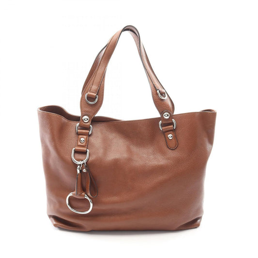 Gucci Tote Icon Bit Brown Leather Horsebit