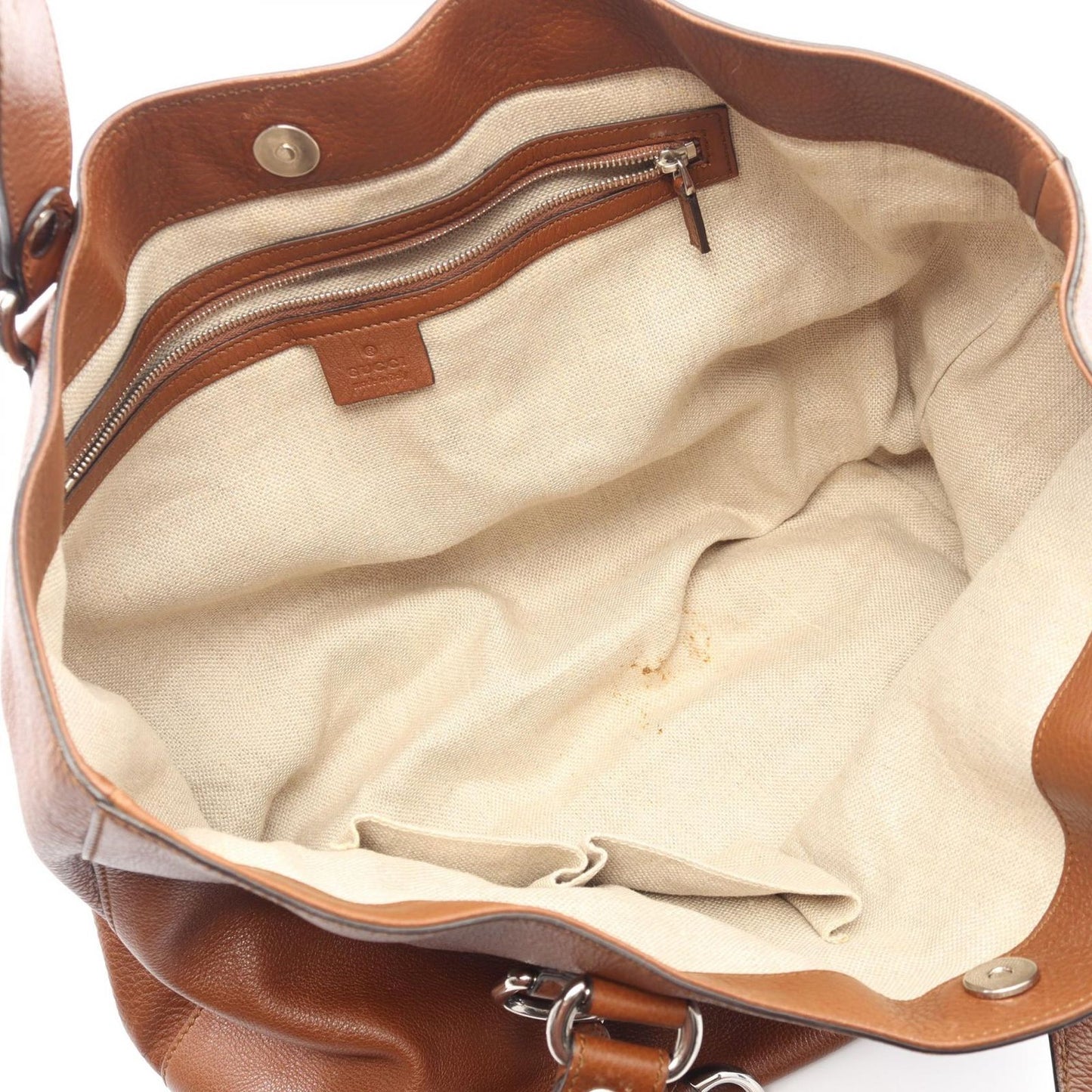 Gucci Tote Icon Bit Brown Leather Horsebit — view 3
