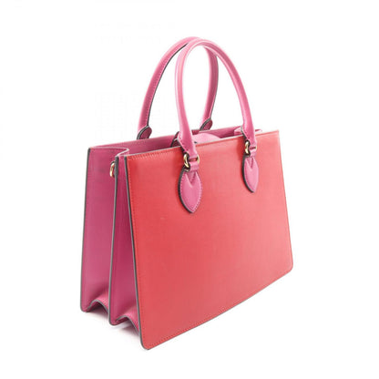 Gucci Handbag 2-Way Red Pink Purple Leather — view 2