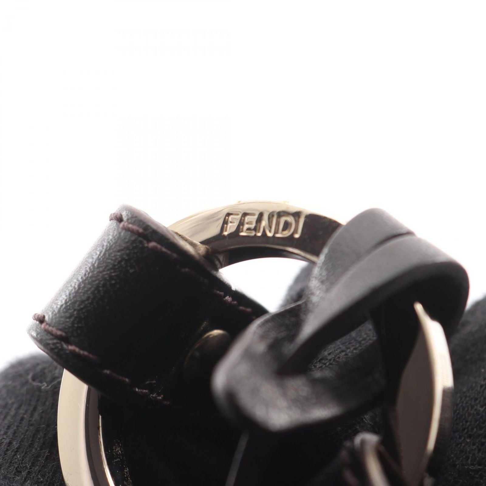 Fendi Handbag Zucca Dark Brown Canvas Leather — view 6