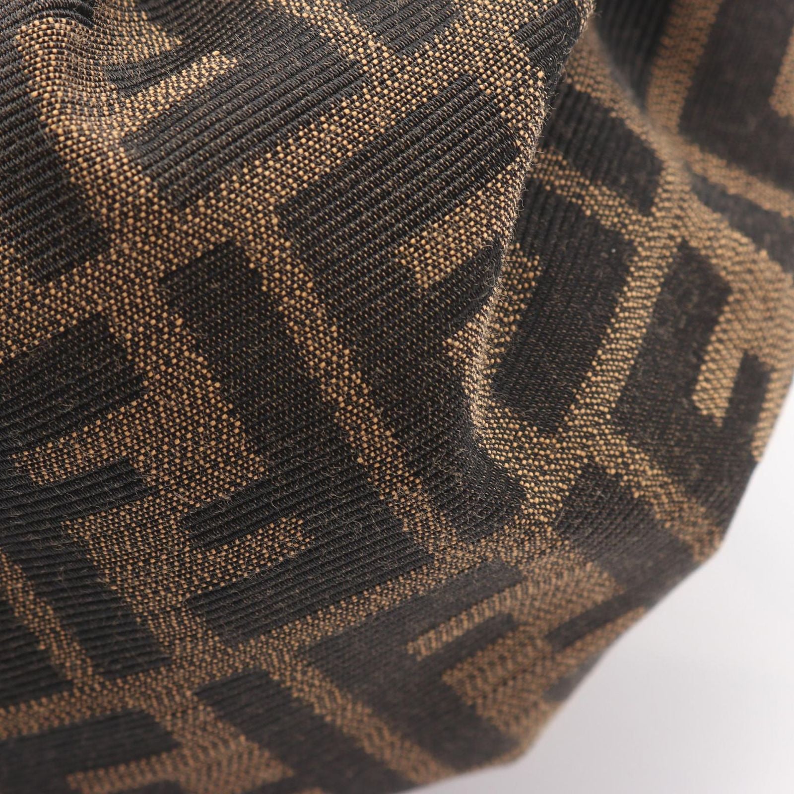 Fendi Handbag Zucca Dark Brown Canvas Leather — view 5