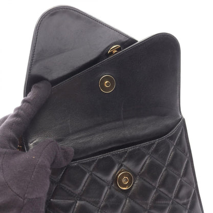 Chanel Shoulder Bag Quilted Fringe Black Lambskin Chain Nshoulder — view 7