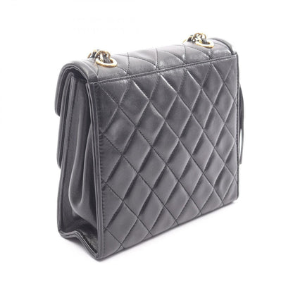 Chanel Shoulder Bag Quilted Fringe Black Lambskin Chain Nshoulder — view 2