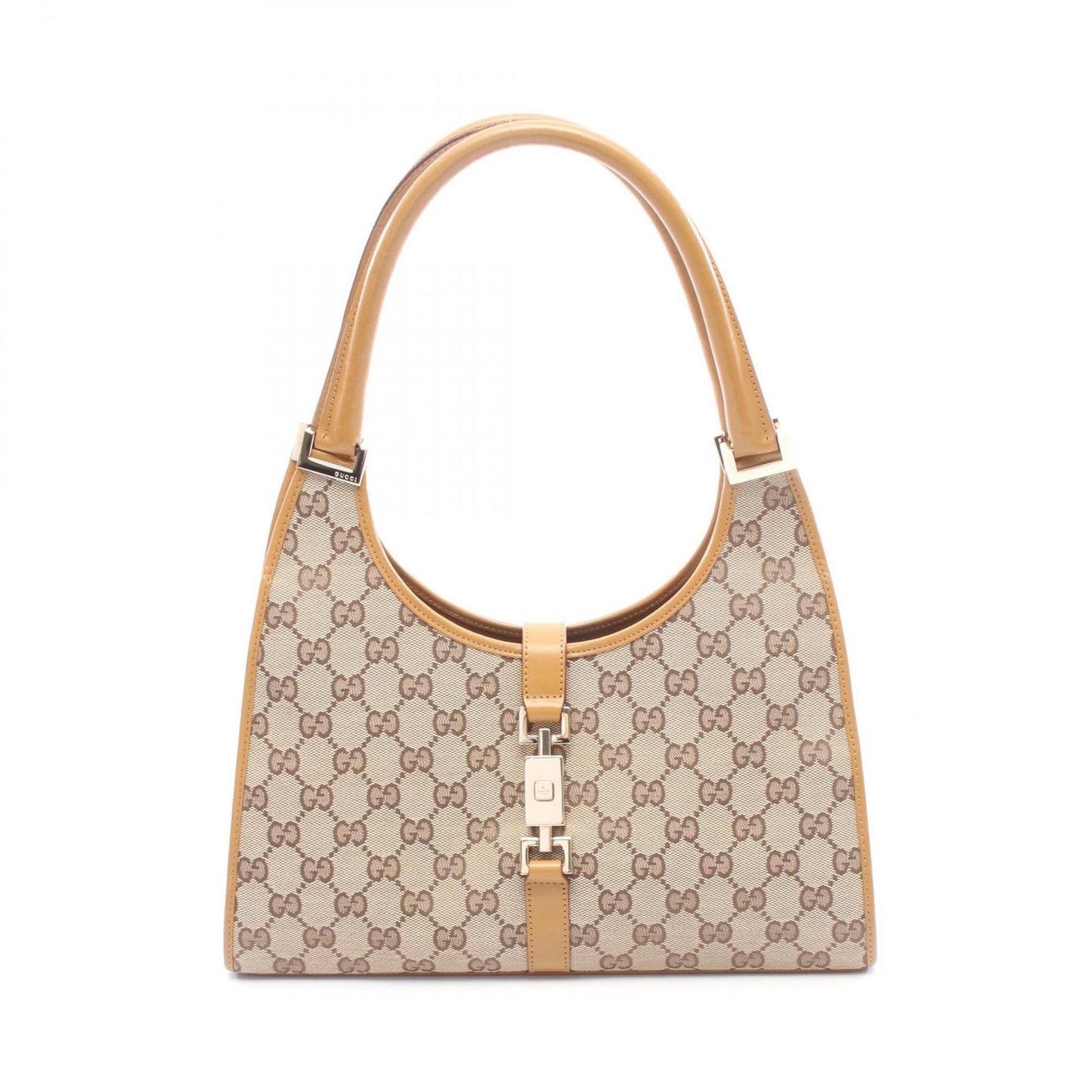 Gucci Shoulder Bag Jackie GG Canvas 002 Beige Camel