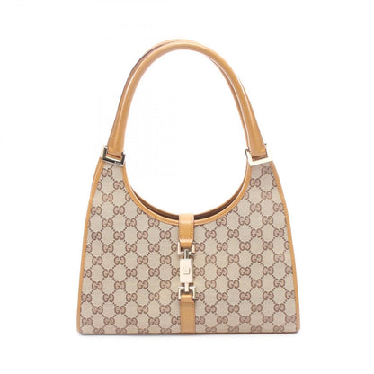 Gucci Shoulder Bag Jackie GG Canvas 002 Beige Camel