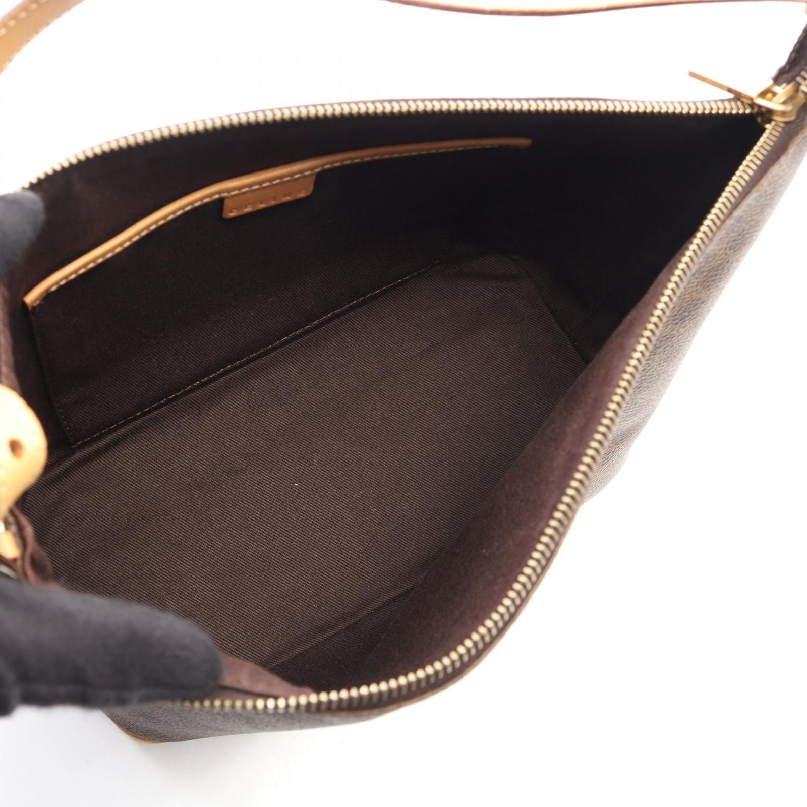 Celine Seri Handbag Macadamia Cu Brown Coating Ting Canvas Leather Triomphe — view 3