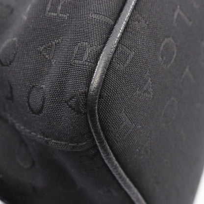 Bvlgari Handbag Logo Mania Black Canvas Leather — view 5