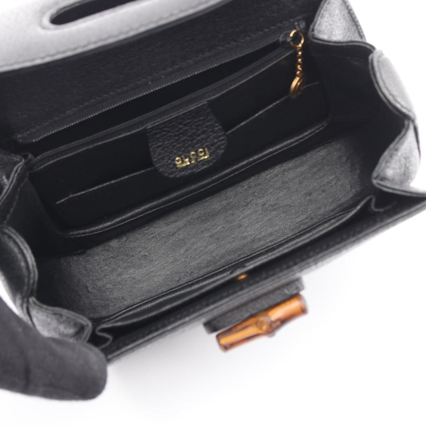 Gucci Handbag Bamboo 2-Way Black Leather Shoulder — view 3