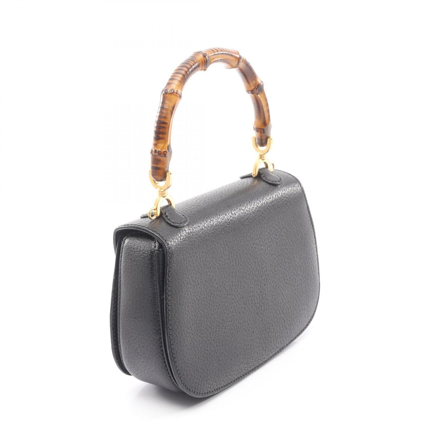 Gucci Handbag Bamboo 2-Way Black Leather Shoulder — view 2