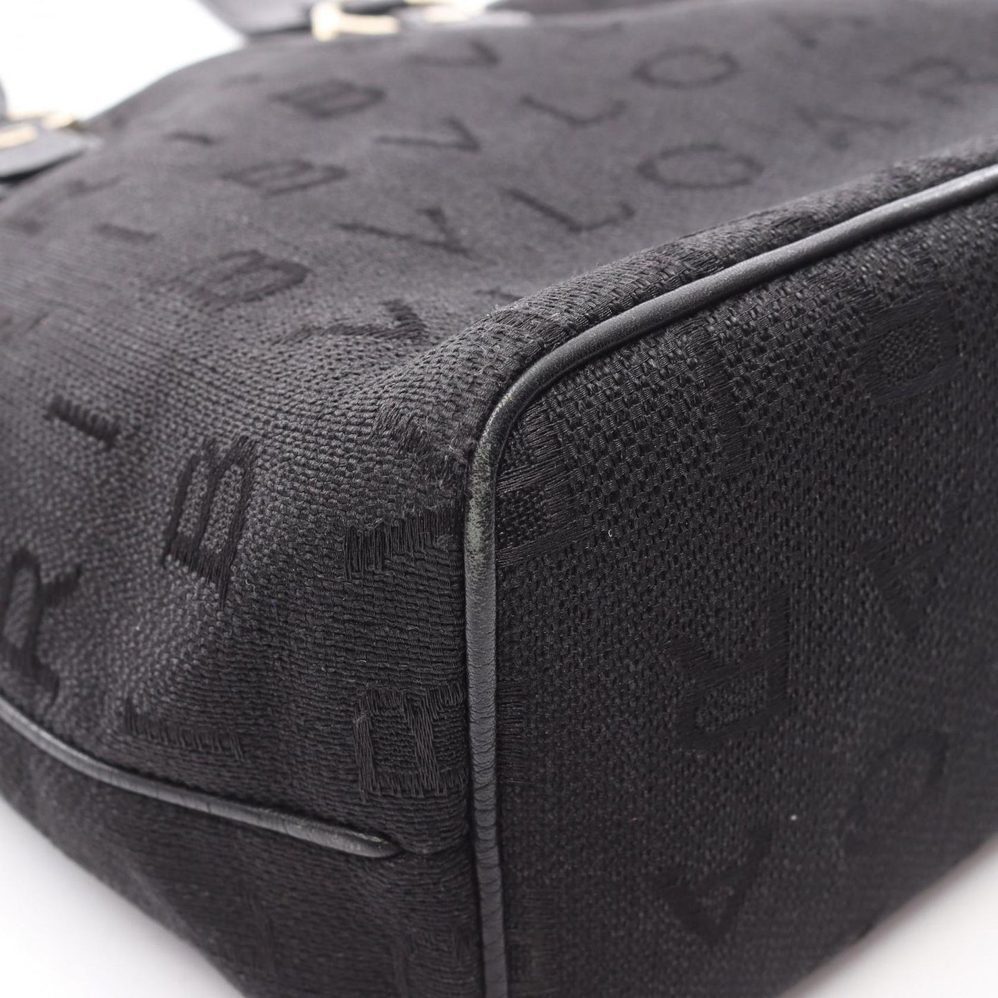 Bvlgari Tote Logo Mania Black Canvas Leather — view 9
