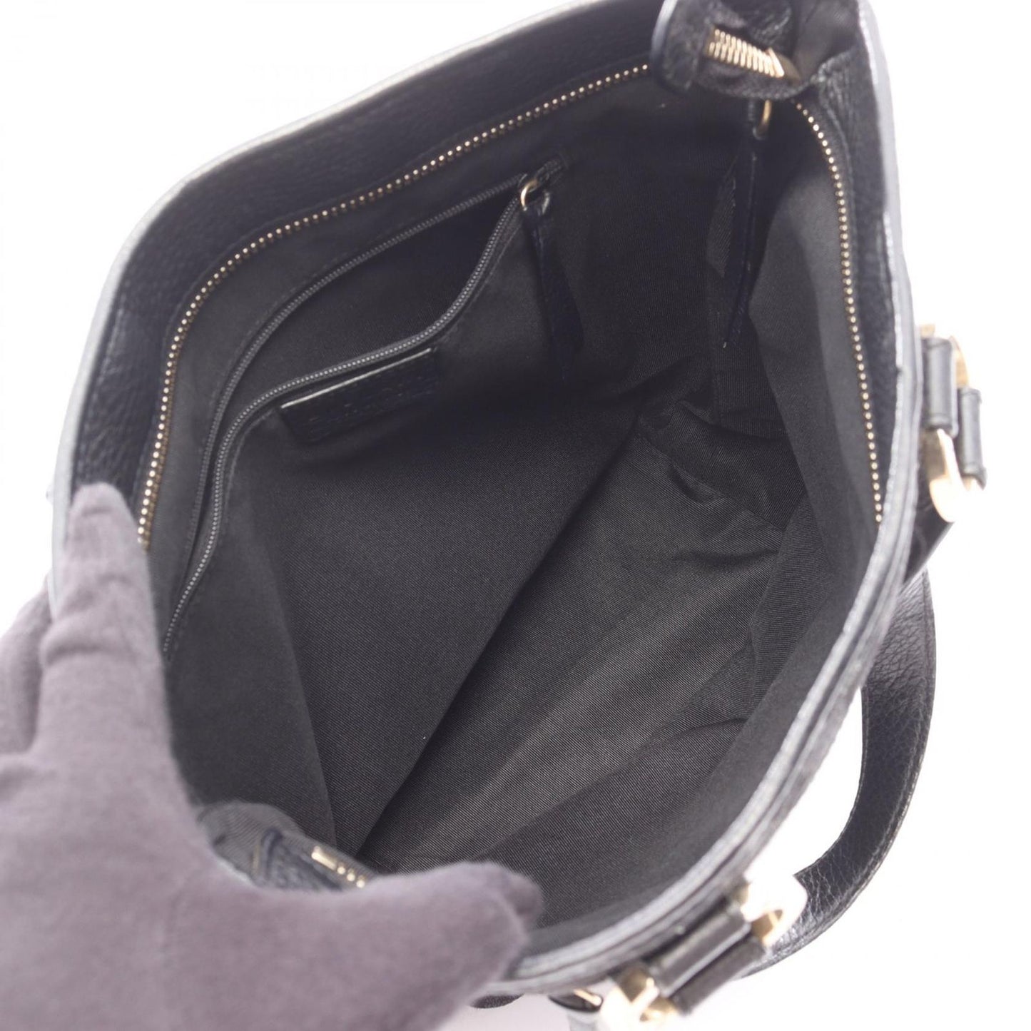 Bvlgari Tote Logo Mania Black Canvas Leather — view 3