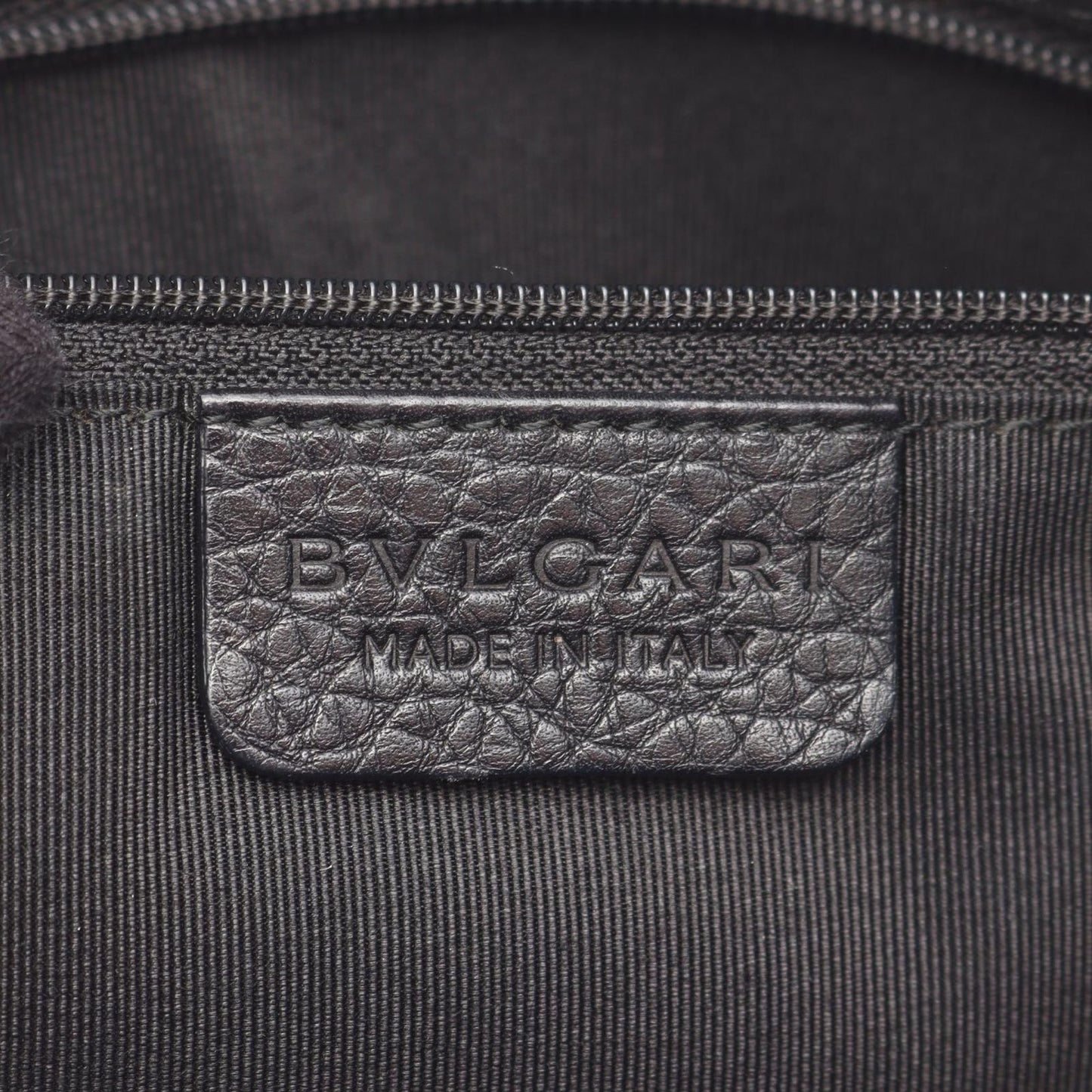 Bvlgari Tote Logo Mania Black Canvas Leather — view 4