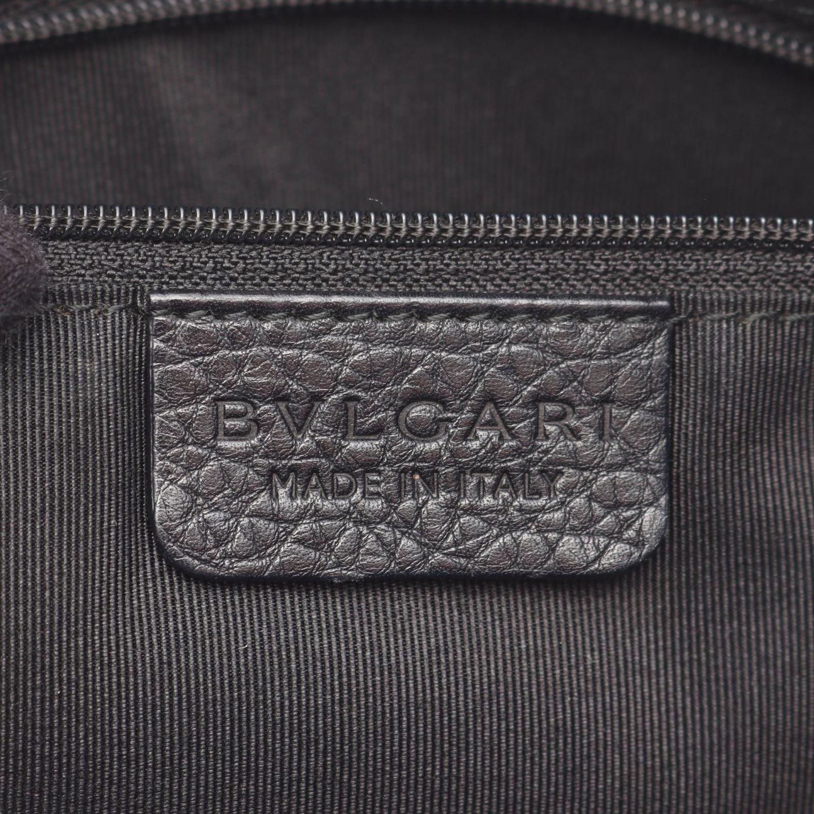 Bvlgari Tote Logo Mania Black Canvas Leather — view 4