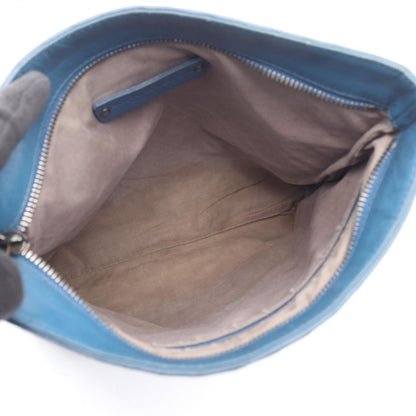Bottega Veneta Shoulder Bag Intreccia Tosmo Blue Leather — view 3