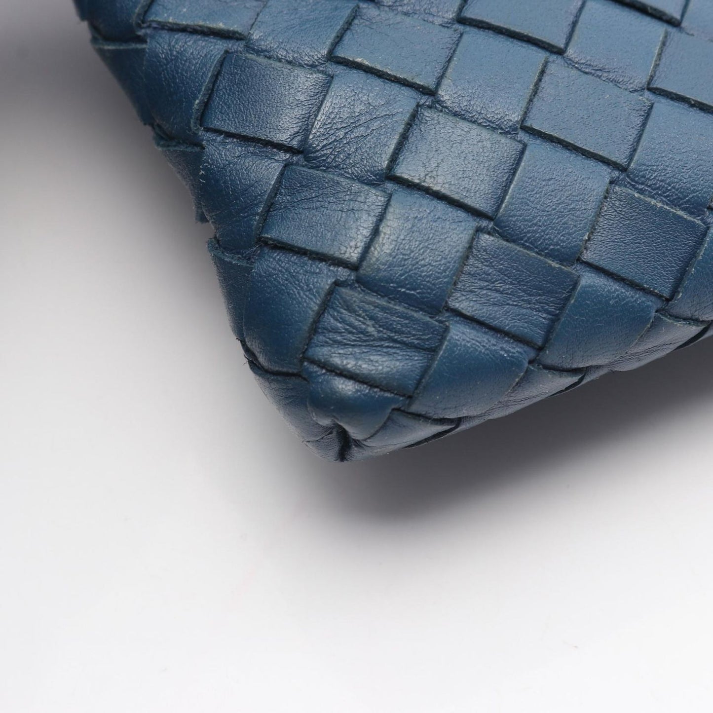 Bottega Veneta Shoulder Bag Intreccia Tosmo Blue Leather — view 7