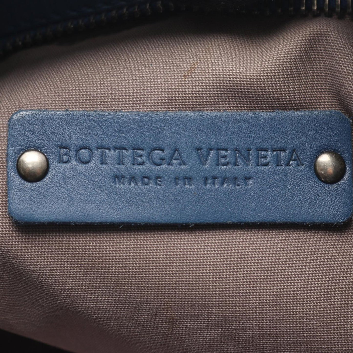 Bottega Veneta Shoulder Bag Intreccia Tosmo Blue Leather — view 4
