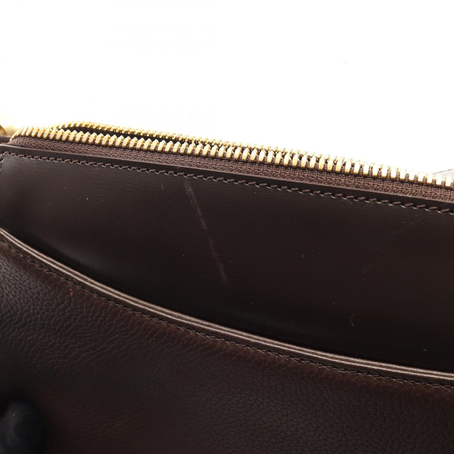 Loewe Shoulder Bag Logo Dark Brown Leather — view 9