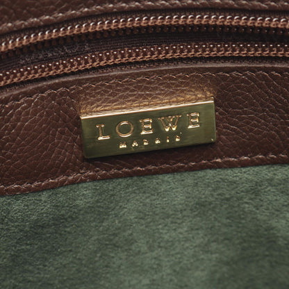 Loewe Shoulder Bag Logo Dark Brown Leather — view 4