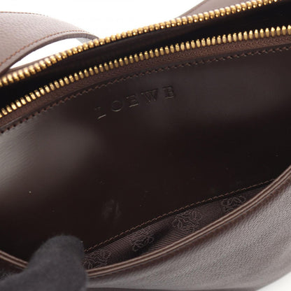 Loewe Shoulder Bag Logo Dark Brown Leather — view 6