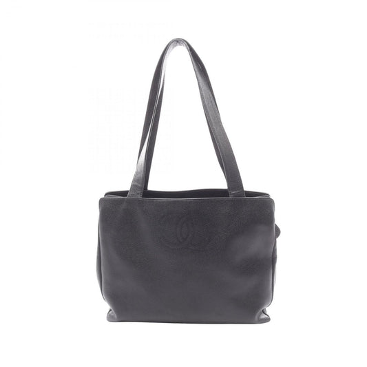 Chanel Tote CC Logo Shoulder Black Caviar Leather