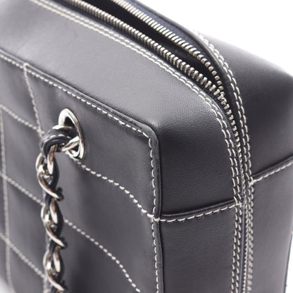 Chanel Shoulder Bag Choco Bar Wild Stitch Navy Leather Chain — view 8