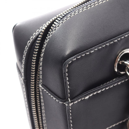 Chanel Shoulder Bag Choco Bar Wild Stitch Navy Leather Chain — view 7
