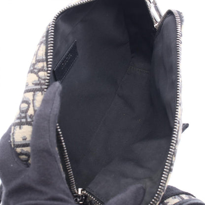 Dior Shoulder Bag Safari Oblique Peacock Beige Black Canvas Leather Messenger — view 3
