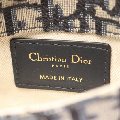 Dior Waist Bag Saddle Oblique Beige Black Navy Canvas Leather — view 4