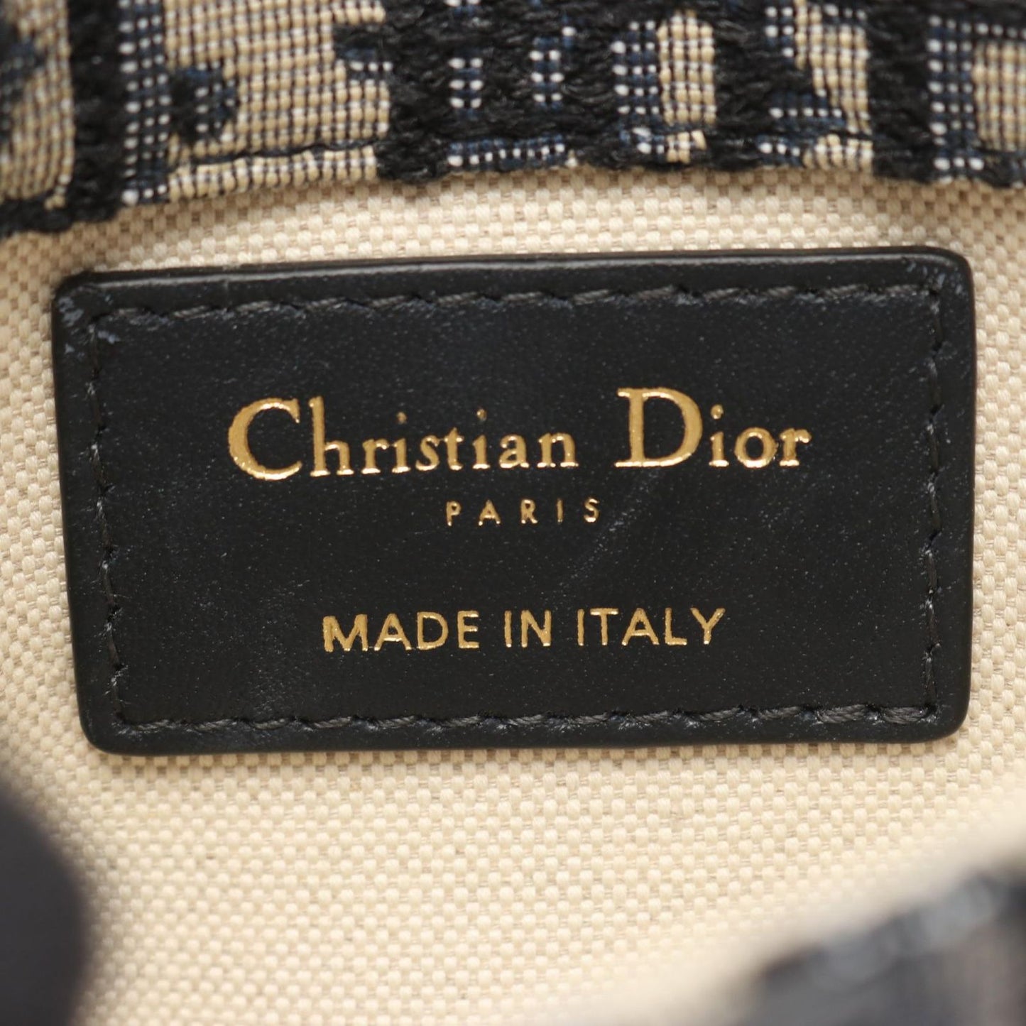 Dior Waist Bag Saddle Flat Belt Pouch Oblique Peacock Beige Black Canvas Leather — view 4