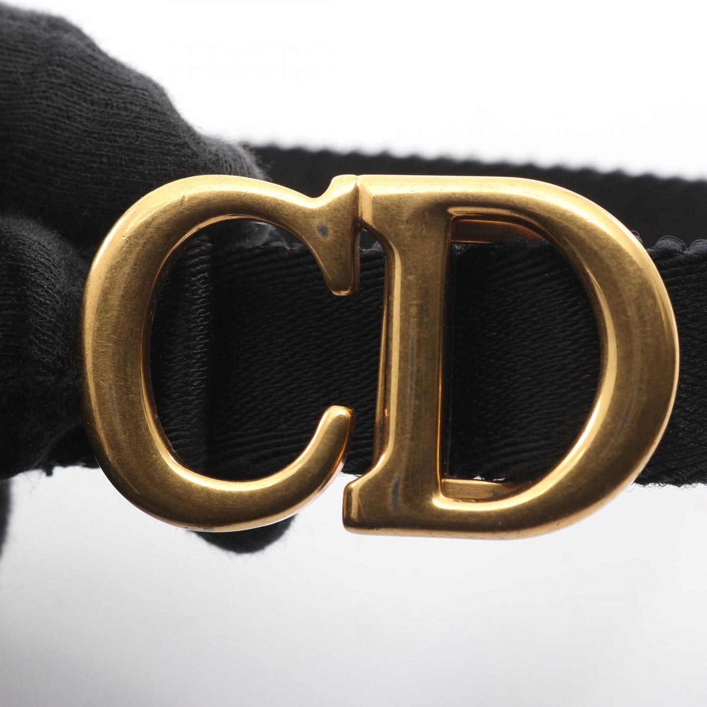 Dior Waist Bag Saddle Flat Belt Pouch Oblique Peacock Beige Black Canvas Leather — view 9