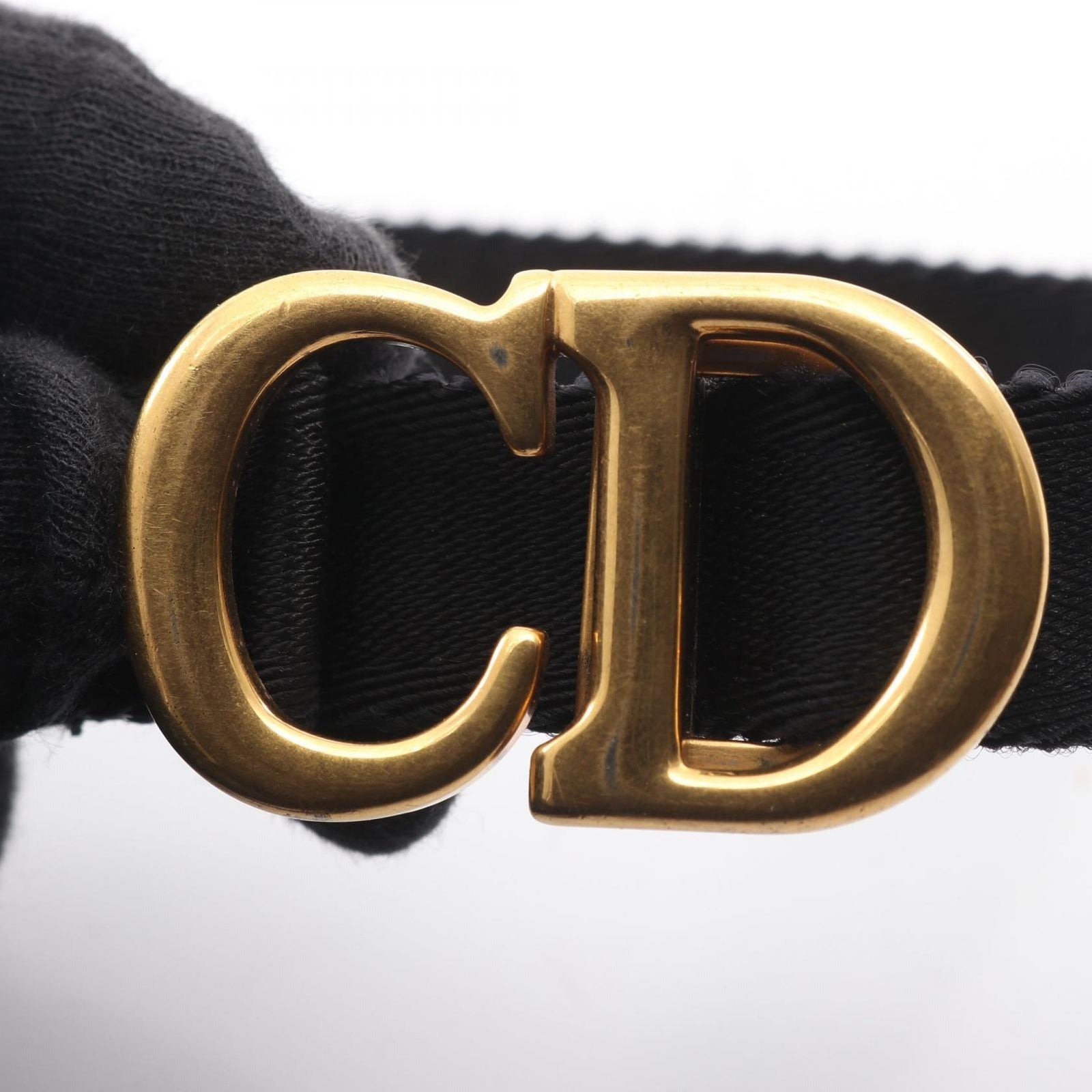 Dior Waist Bag Saddle Flat Belt Pouch Oblique Peacock Beige Black Canvas Leather — view 9