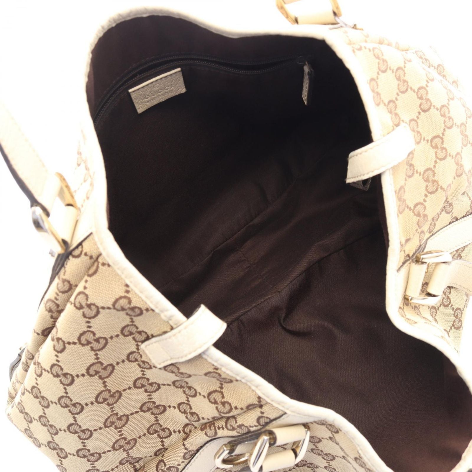 Gucci Shoulder Bag Abbey GG Canvas Beige — view 3