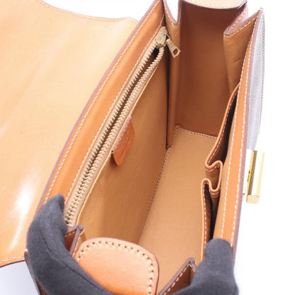 Celine Handbag Macadam Top Handle 2-Way Dark Brown Canvas Leather — view 3