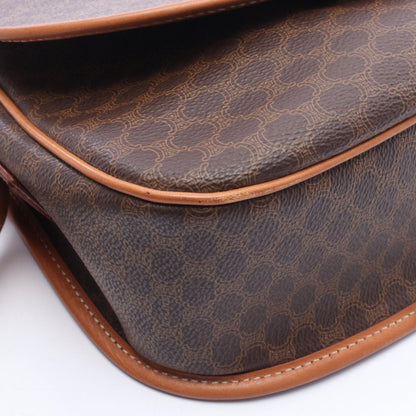 Celine Shoulder Bag Macadam Star Brown Canvas Leather — view 5
