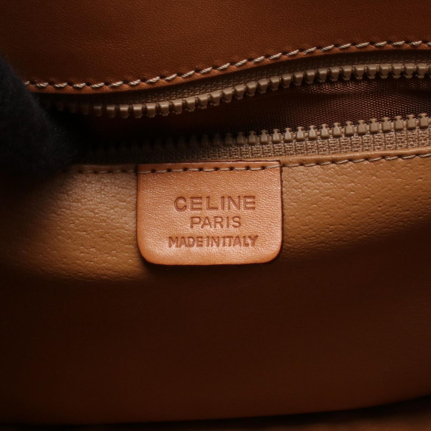 Celine Shoulder Bag Macadam Star Brown Canvas Leather — view 4